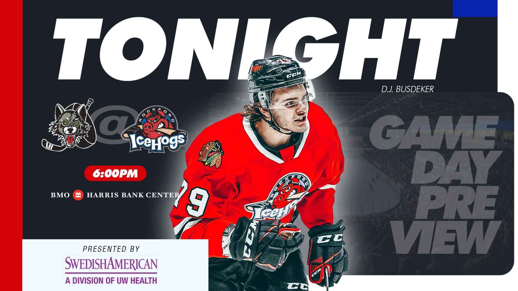 Rockford IceHogs IceHogs Close Four Game Set vs Wolves Tonight at 